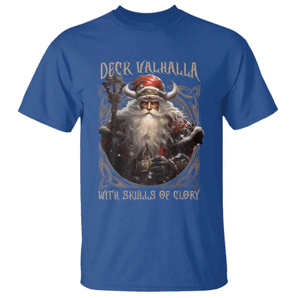 viking-christmas-t-shirt-deck-valhalla-with-skulls-of-glory-santa-yule-xmas
