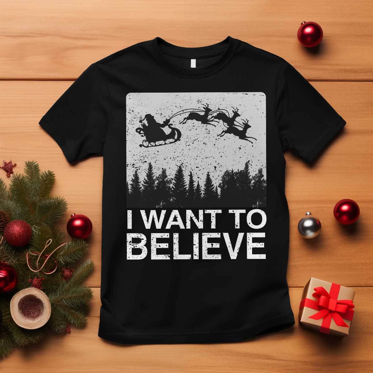 funny-christmas-santa-t-shirt-i-want-to-believe-sleigh-with-reindeers