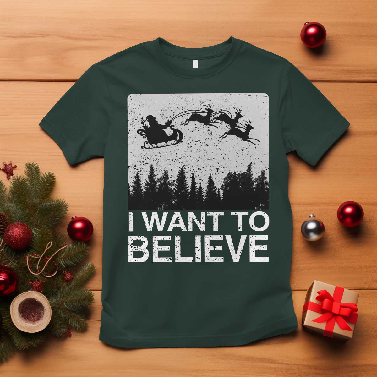funny-christmas-santa-t-shirt-i-want-to-believe-sleigh-with-reindeers
