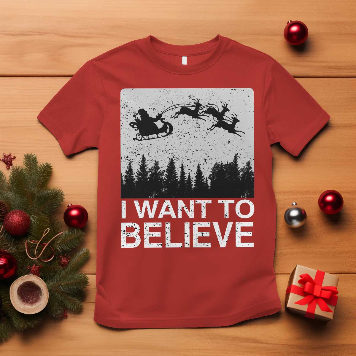 funny-christmas-santa-t-shirt-i-want-to-believe-sleigh-with-reindeers