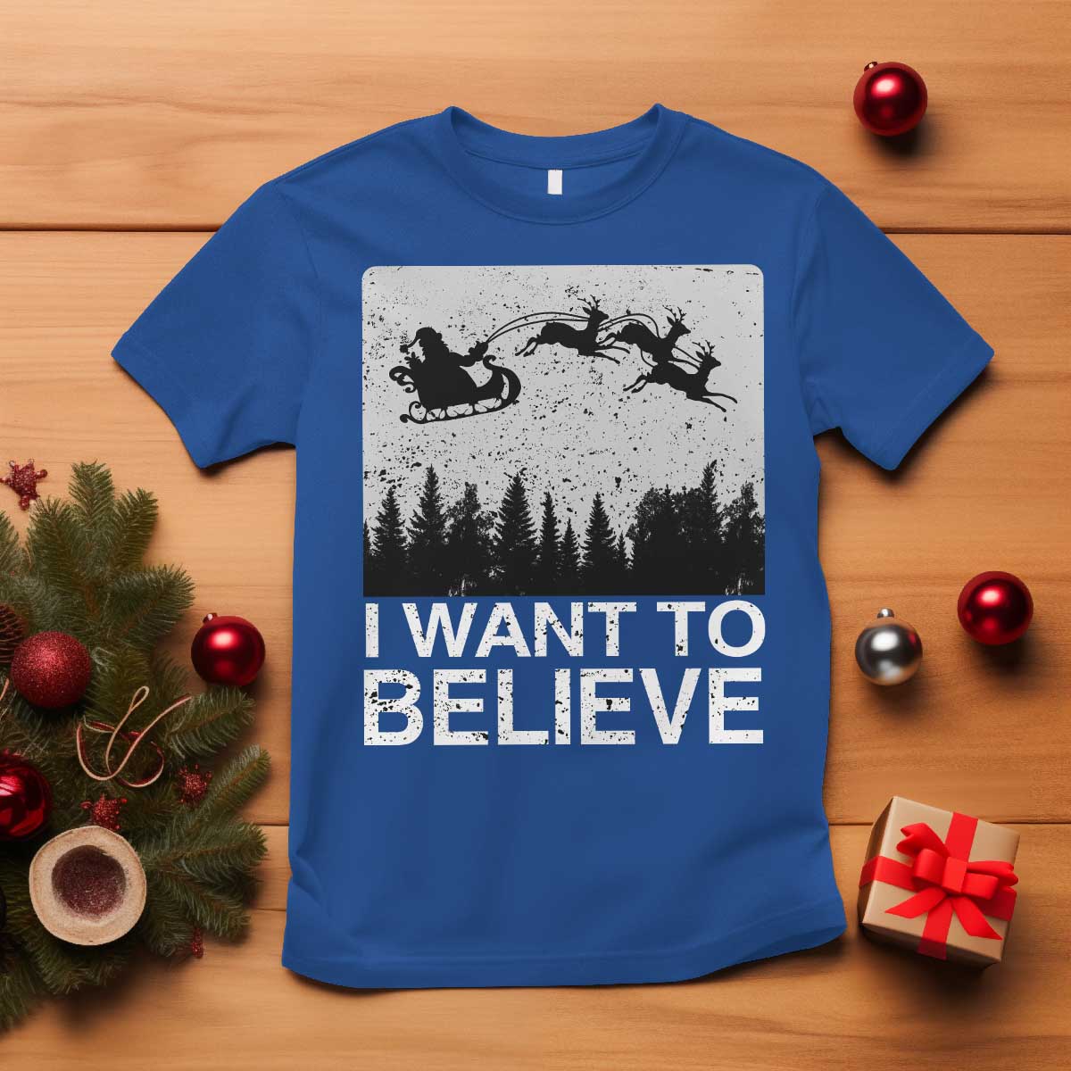funny-christmas-santa-t-shirt-i-want-to-believe-sleigh-with-reindeers