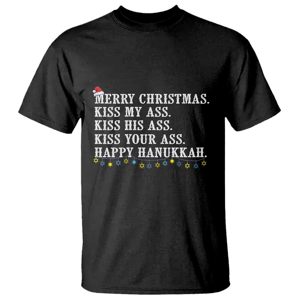 funny-merry-christmas-kiss-my-his-your-ass-happy-hanukkah-t-shirt
