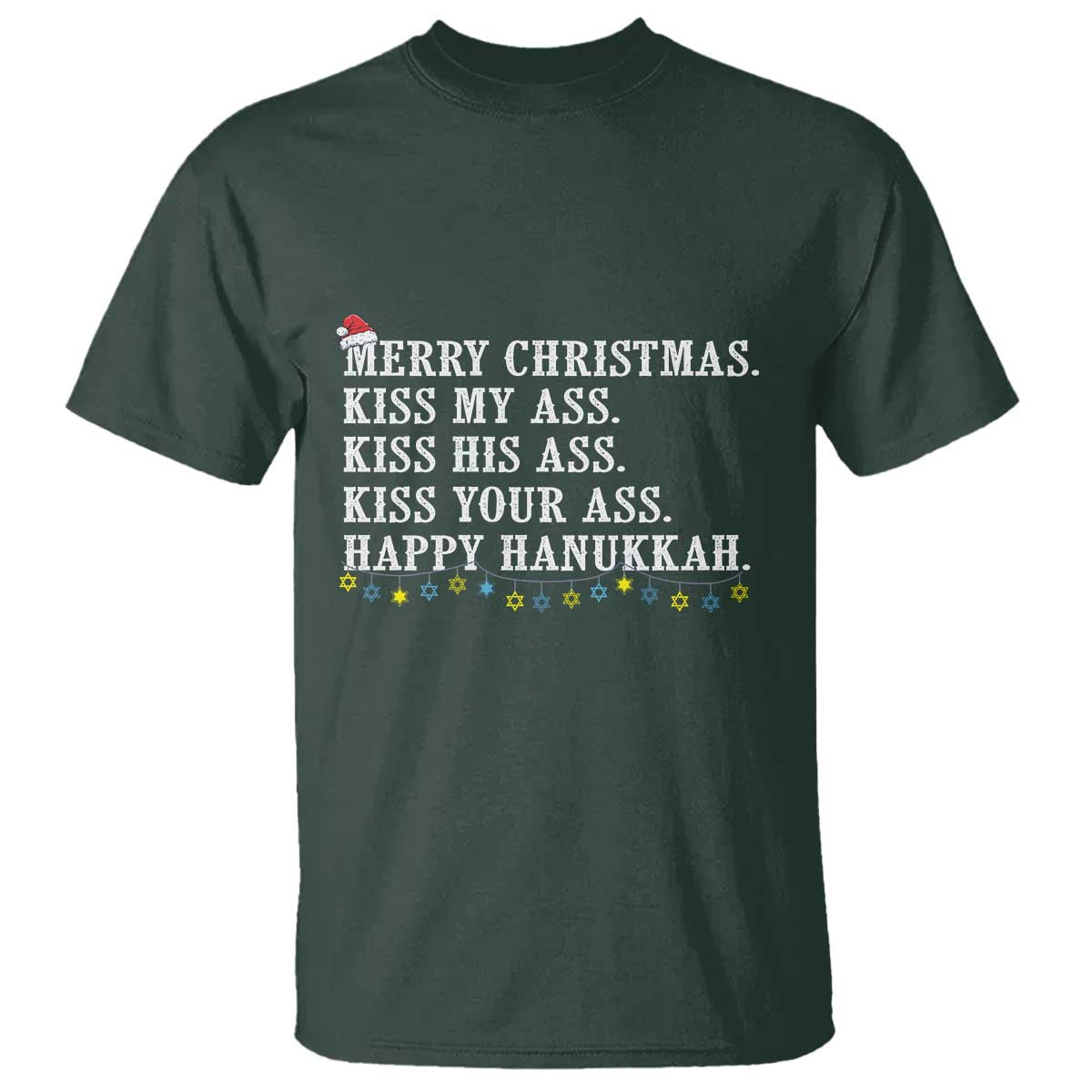 funny-merry-christmas-kiss-my-his-your-ass-happy-hanukkah-t-shirt