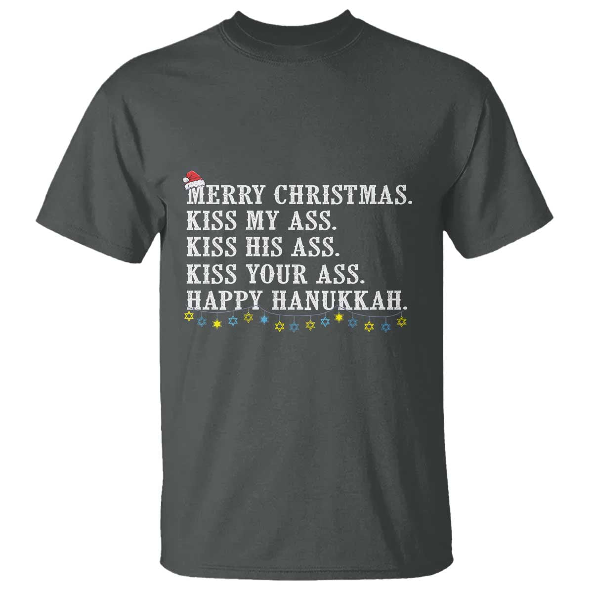 funny-merry-christmas-kiss-my-his-your-ass-happy-hanukkah-t-shirt