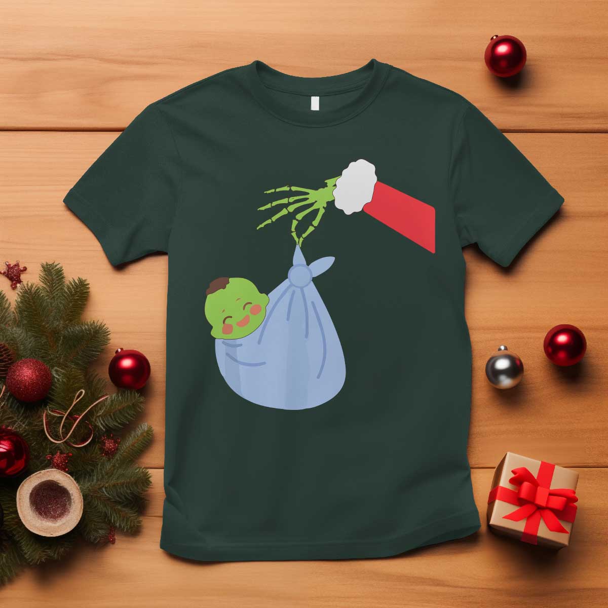 funny-nicu-labor-delivery-nurse-christmas-santa-green-baby-t-shirt