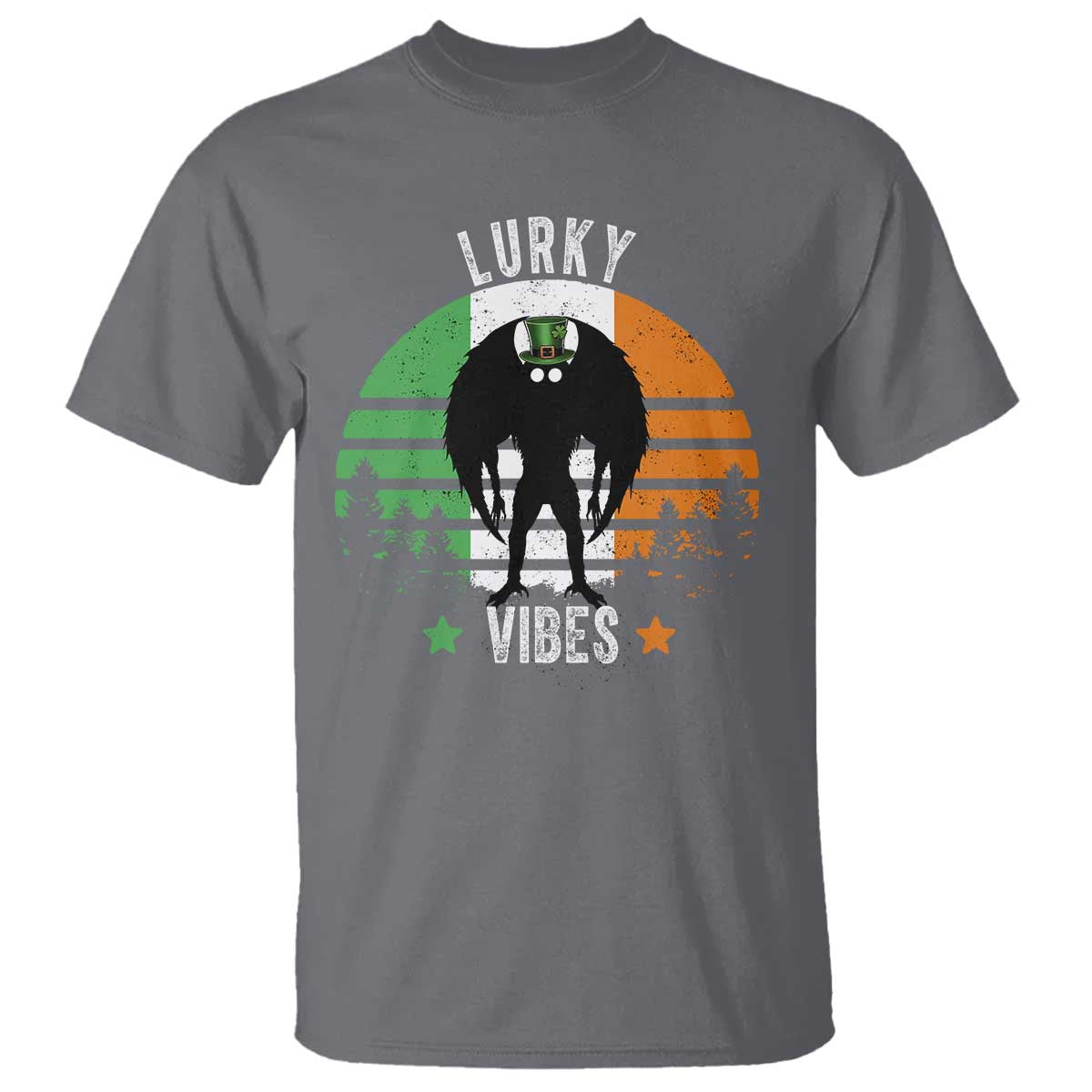 funny-st-patricks-day-mothman-t-shirt-lurky-vibes-shamrock-retro-ireland-flag