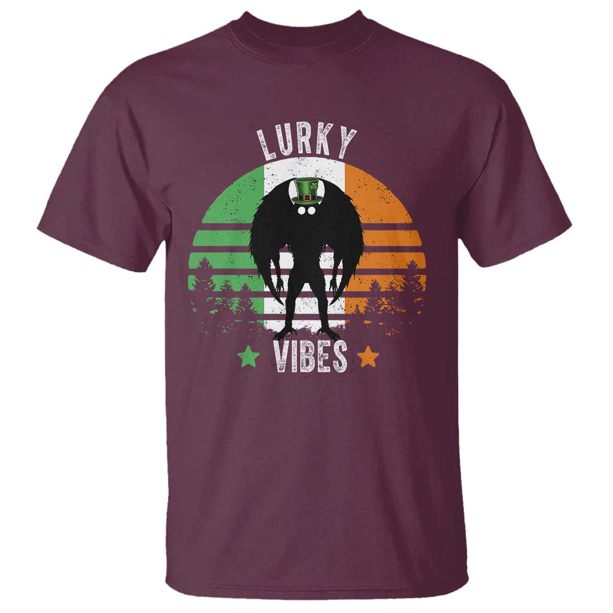 funny-st-patricks-day-mothman-t-shirt-lurky-vibes-shamrock-retro-ireland-flag