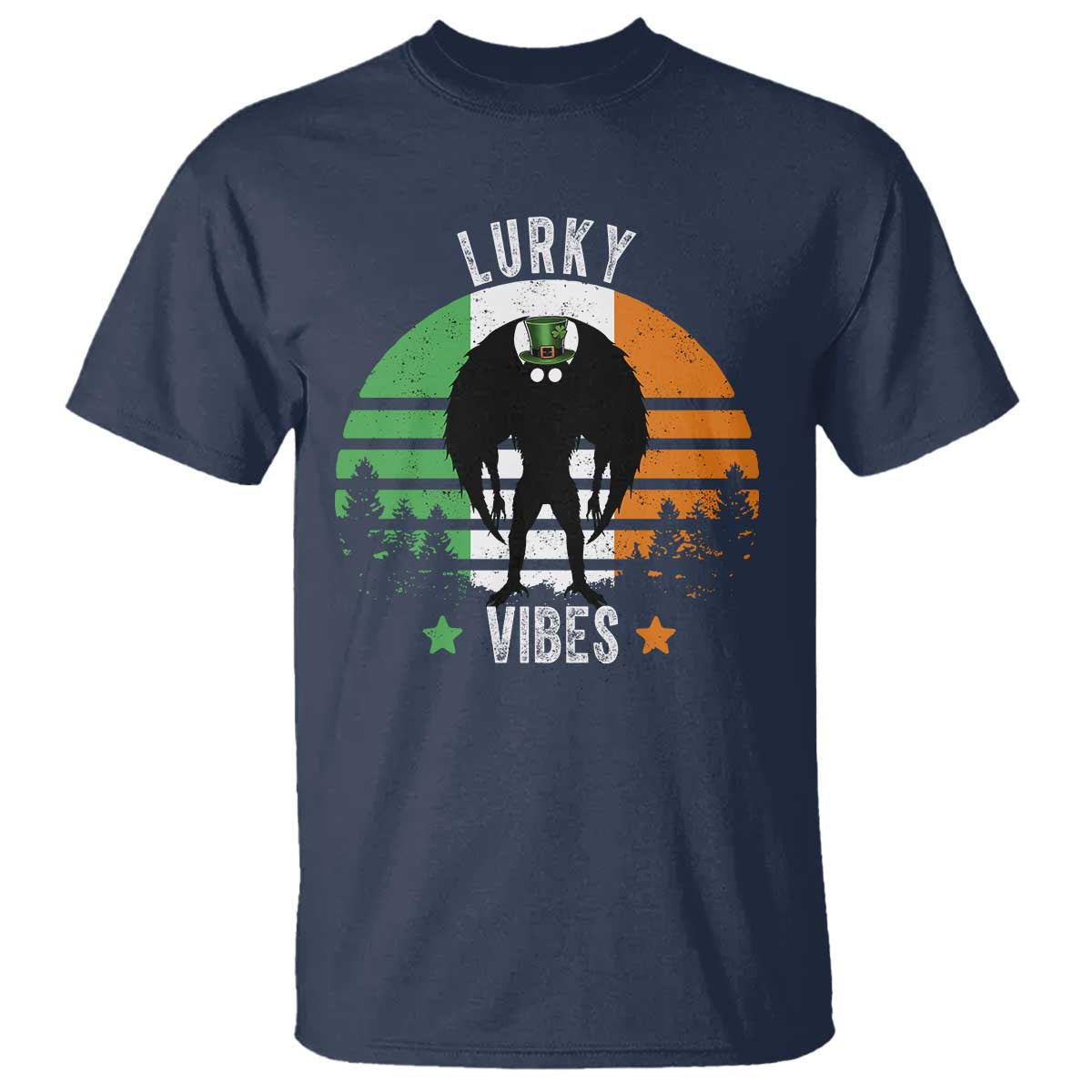 funny-st-patricks-day-mothman-t-shirt-lurky-vibes-shamrock-retro-ireland-flag