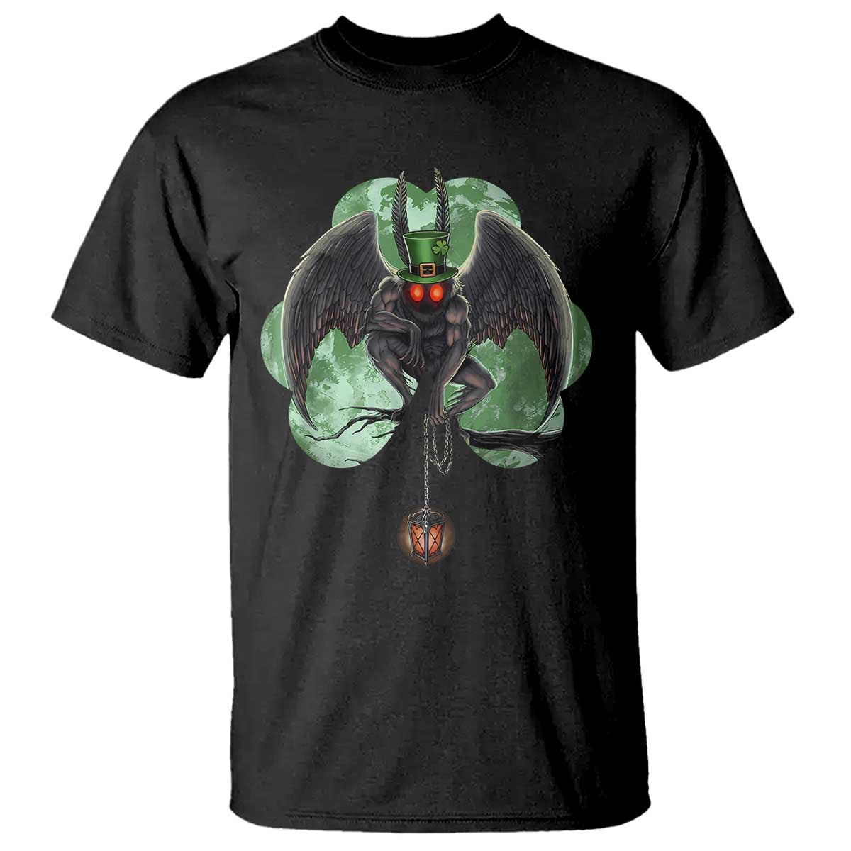 funny-st-patricks-day-mothman-cryptid-creature-shamrock-t-shirt