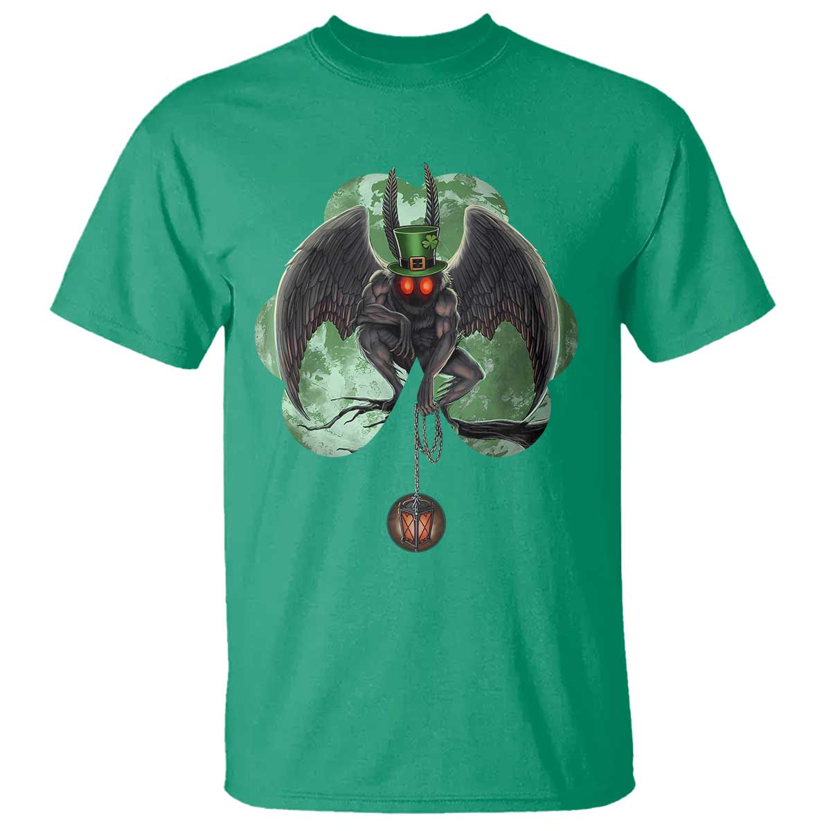 funny-st-patricks-day-mothman-cryptid-creature-shamrock-t-shirt