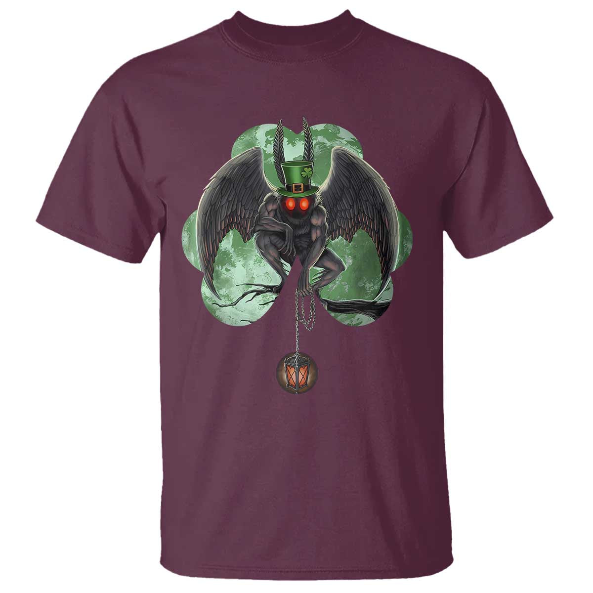funny-st-patricks-day-mothman-cryptid-creature-shamrock-t-shirt