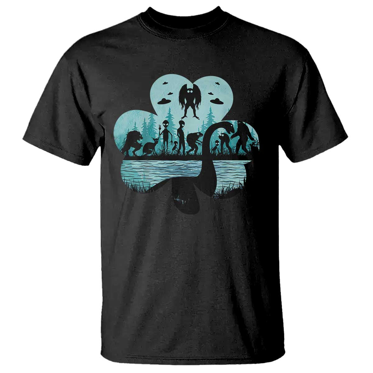 funny-cryptid-st-patricks-day-t-shirt-bigfoot-mothman-aliens-shamrock