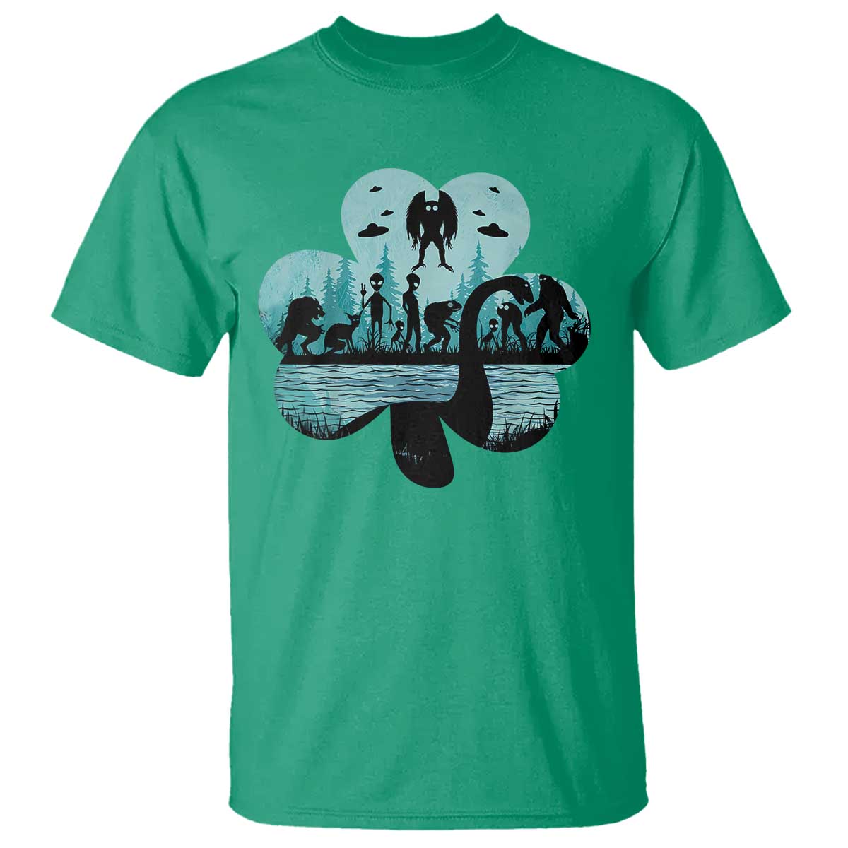 funny-cryptid-st-patricks-day-t-shirt-bigfoot-mothman-aliens-shamrock