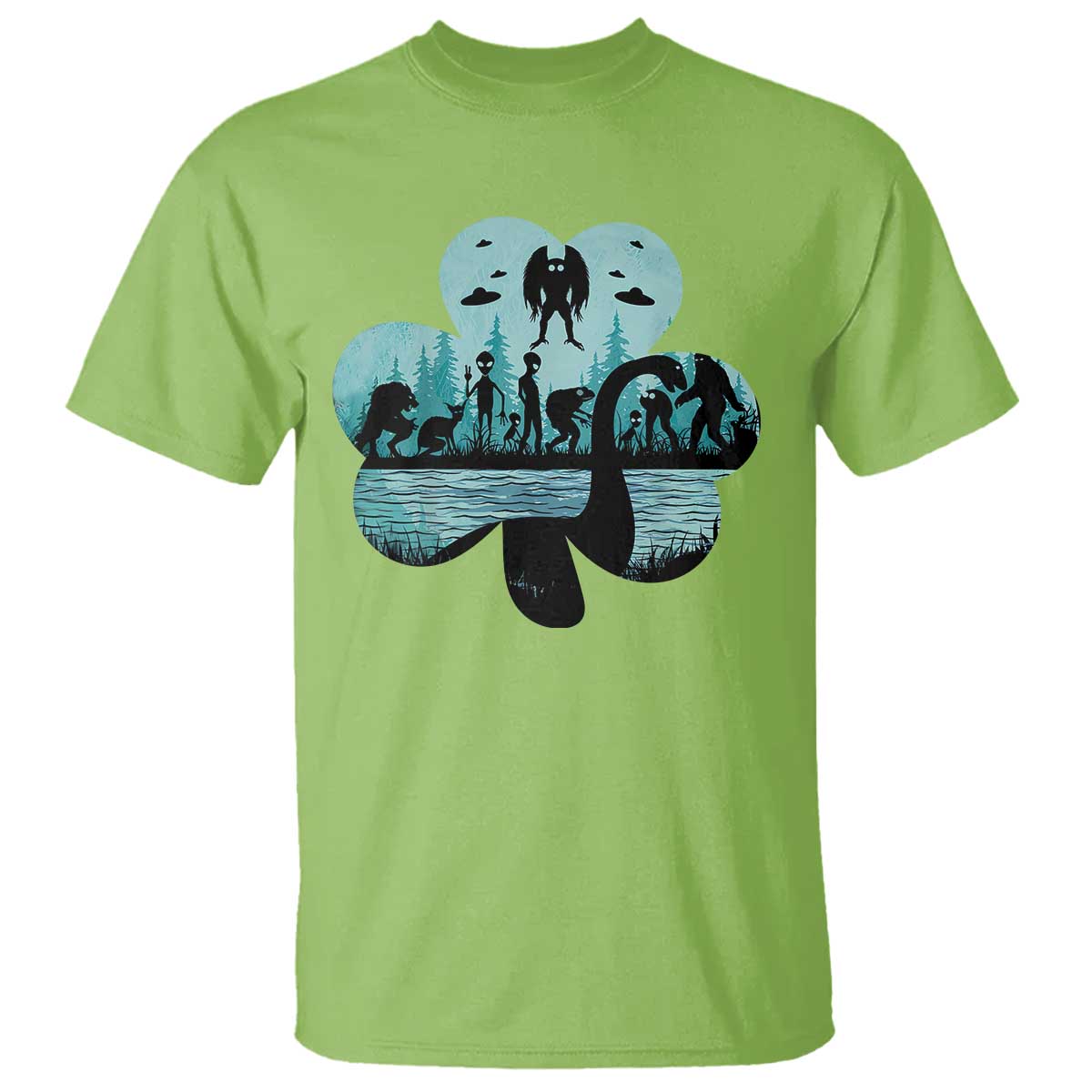 funny-cryptid-st-patricks-day-t-shirt-bigfoot-mothman-aliens-shamrock