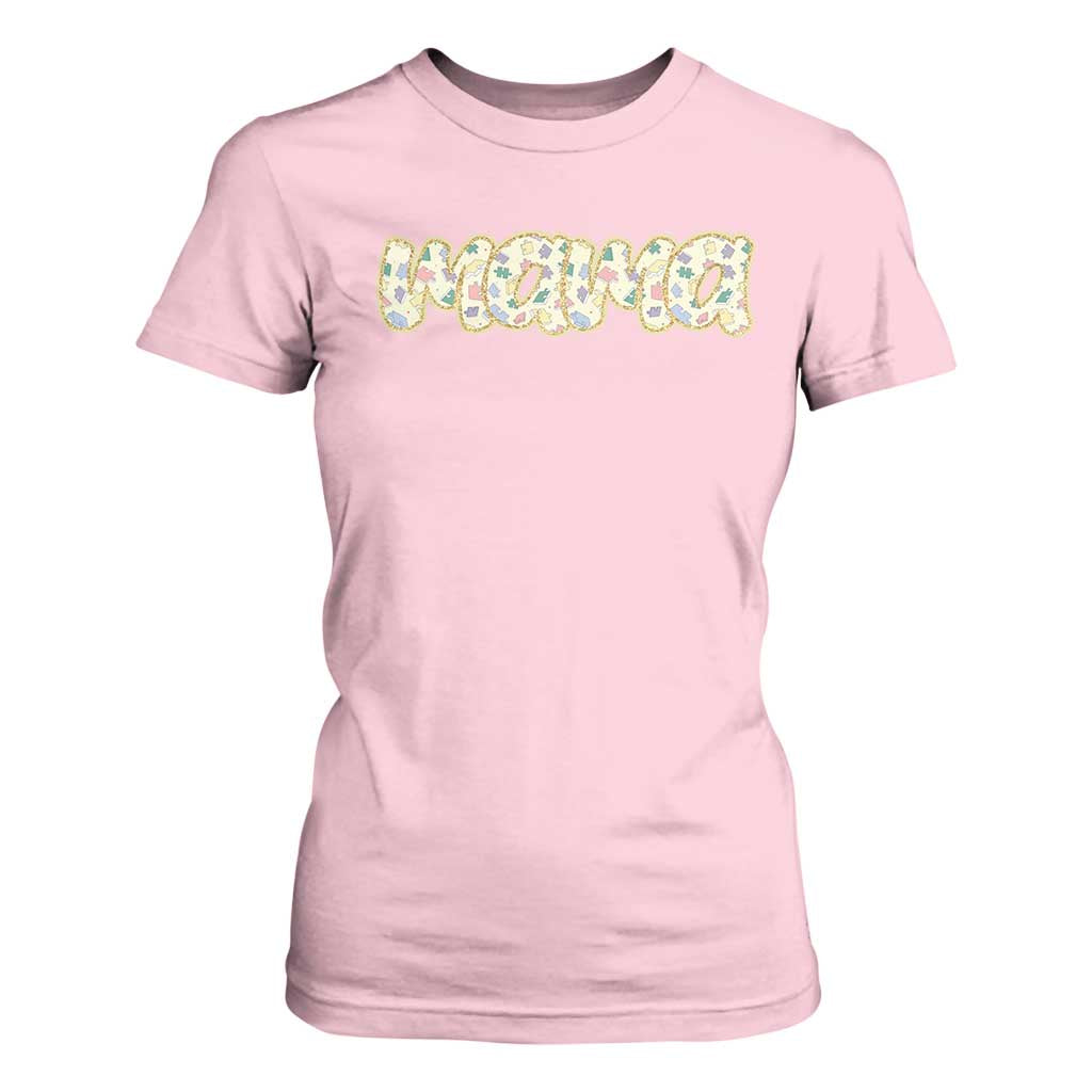 Autism Mama T Shirt For Women Autism Support Mental Health Puzzle Glitter Print