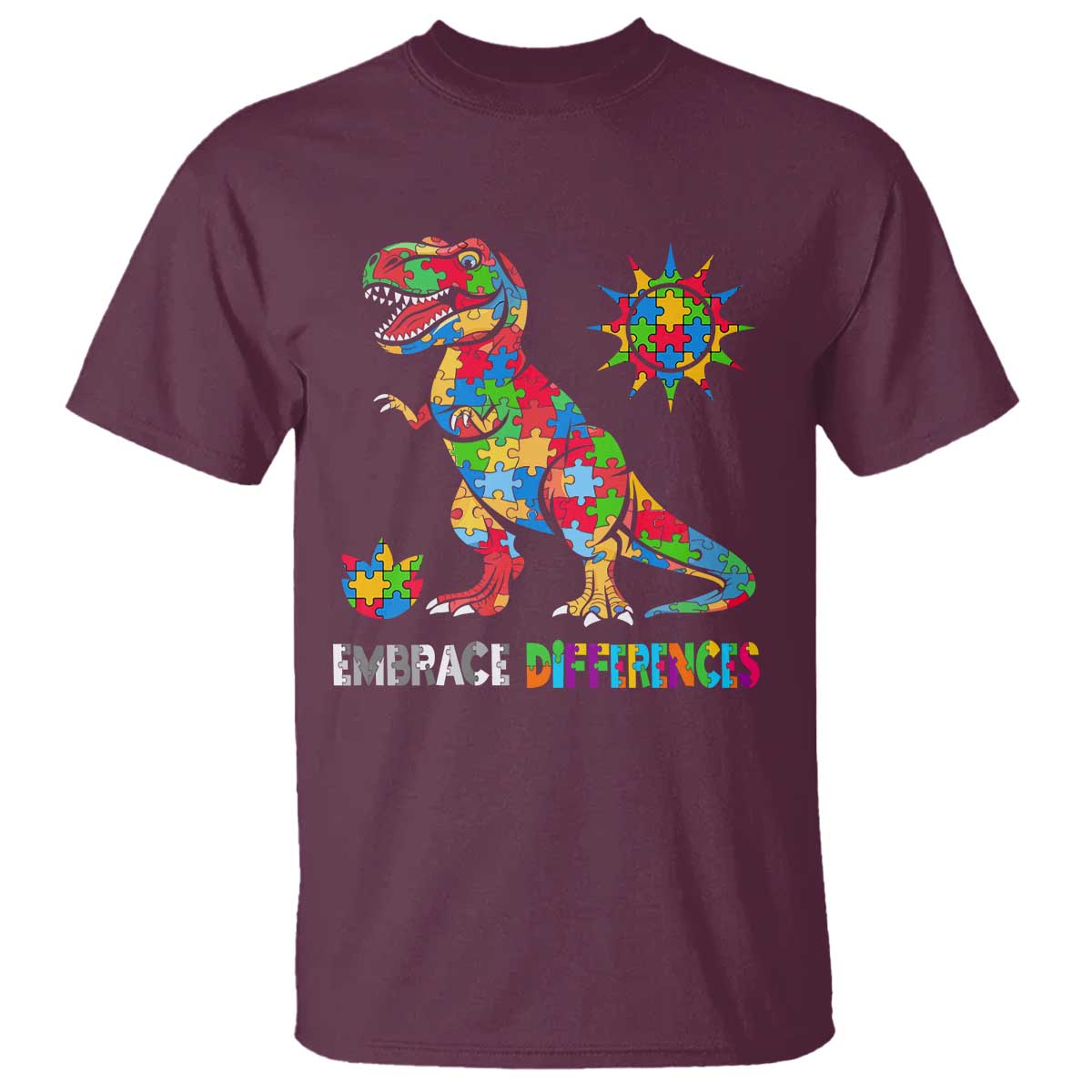funny-autism-awareness-embrace-differences-t-shirt-puzzle-dinosaur