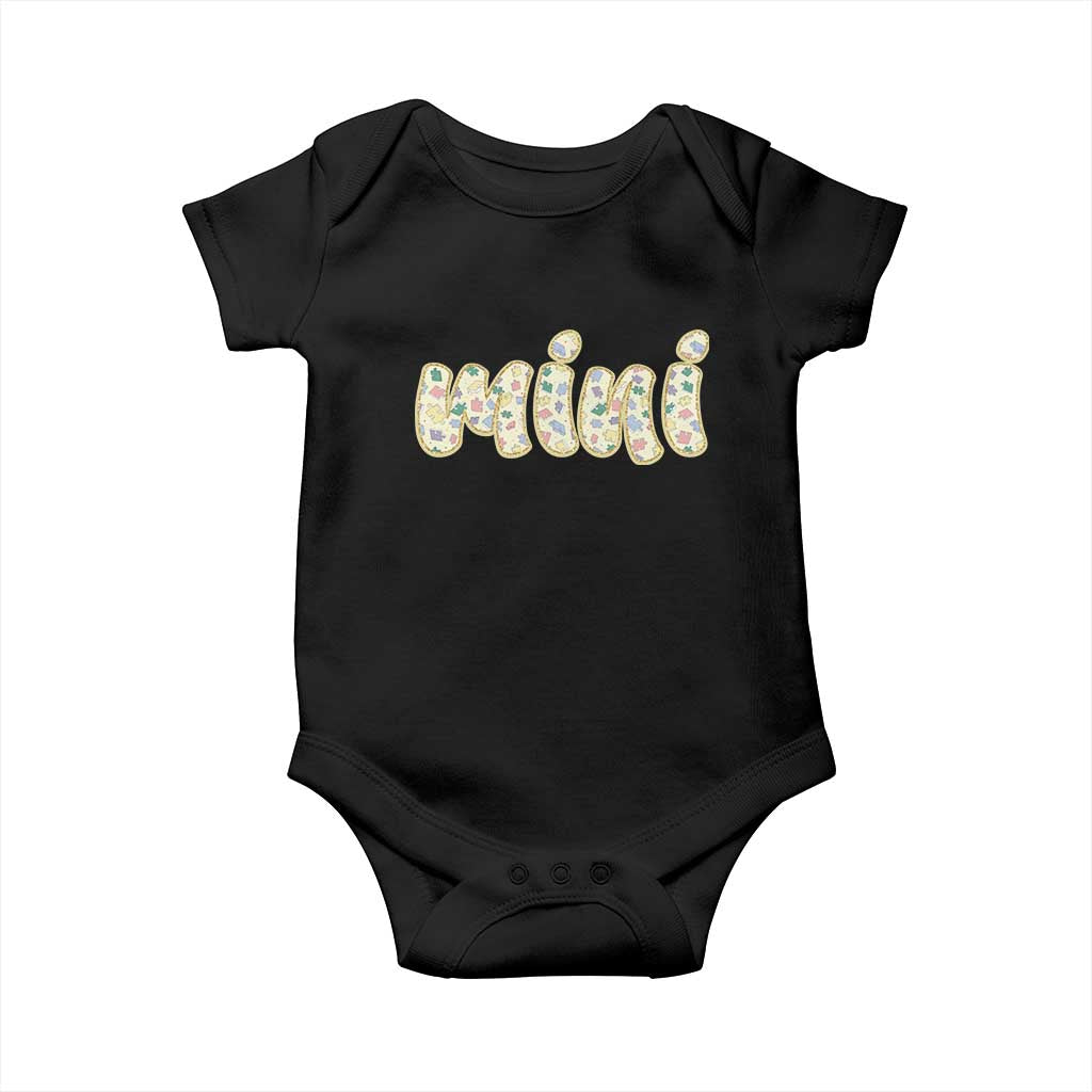 Autism Mini Baby Onesie Autism Support Mental Health Puzzle Glitter Print