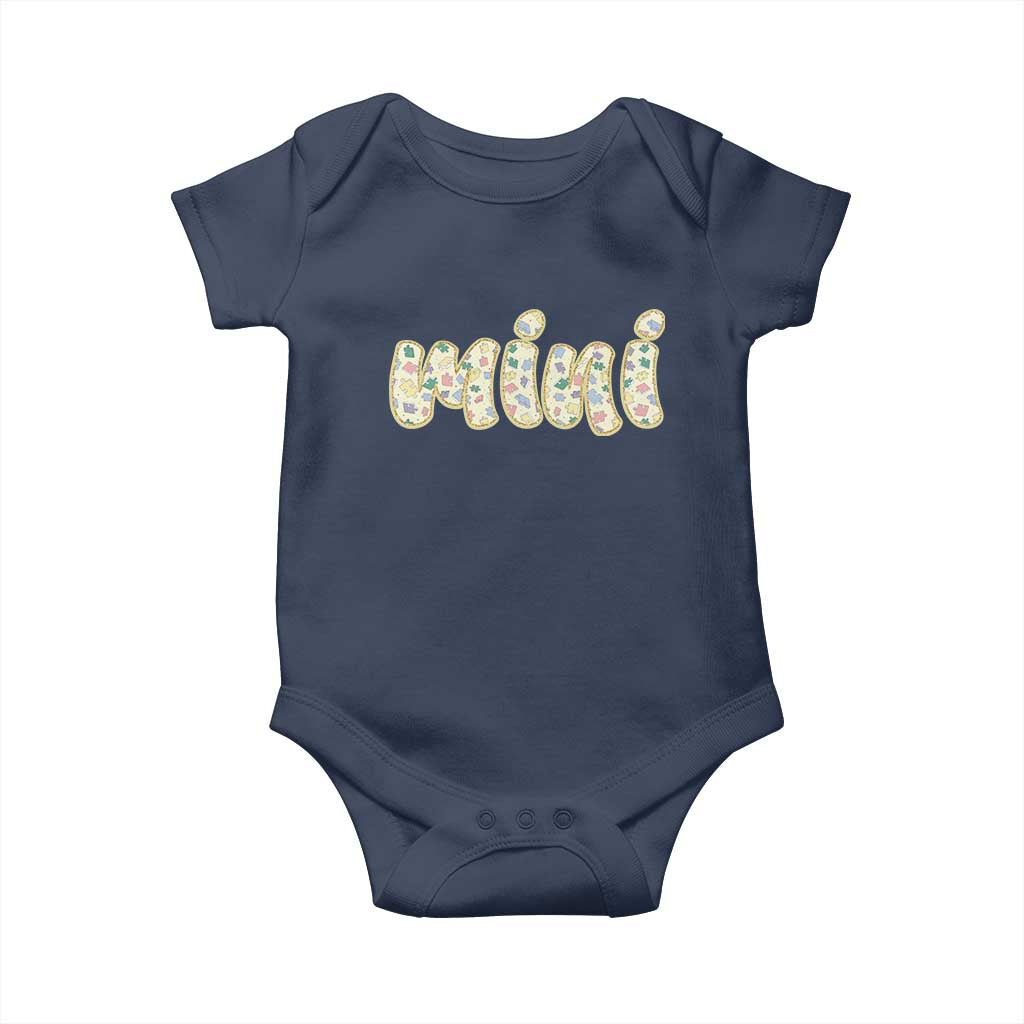 Autism Mini Baby Onesie Autism Support Mental Health Puzzle Glitter Print