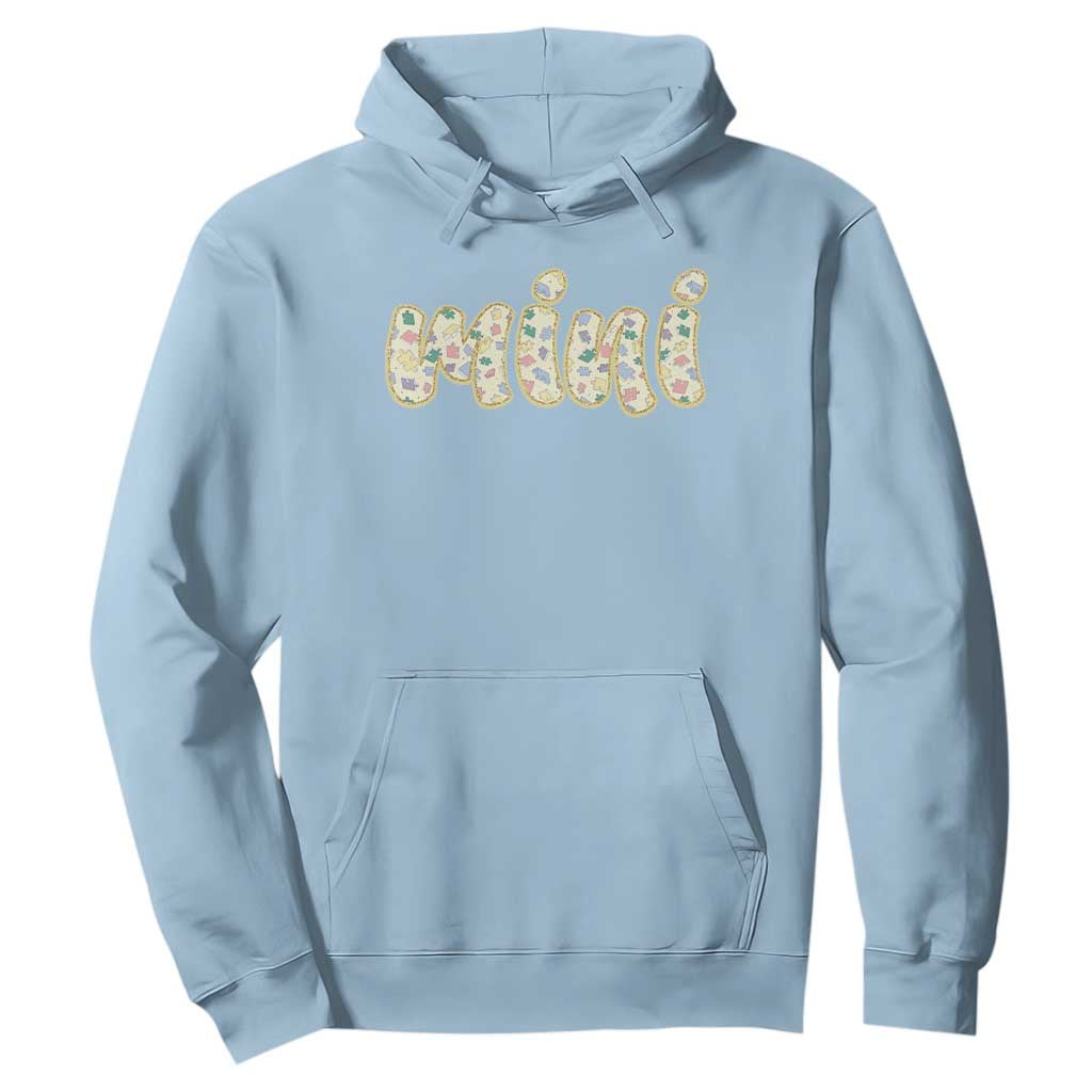 Autism Mini Hoodie Autism Support Mental Health Puzzle Glitter Print