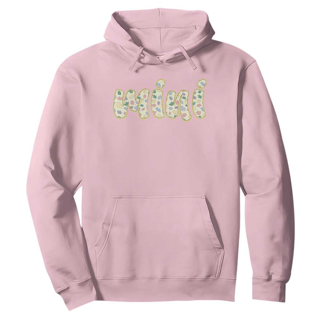 Autism Mini Hoodie Autism Support Mental Health Puzzle Glitter Print