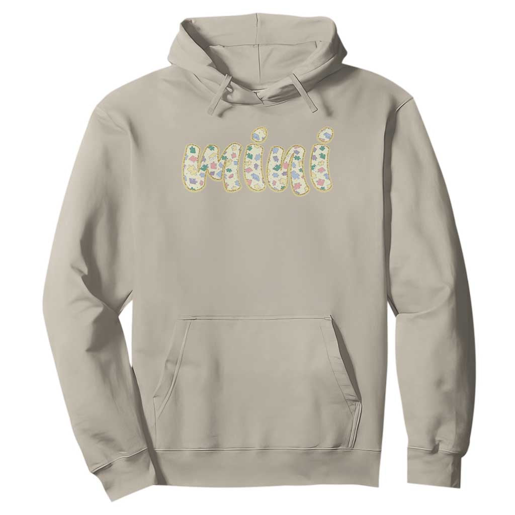 Autism Mini Hoodie Autism Support Mental Health Puzzle Glitter Print