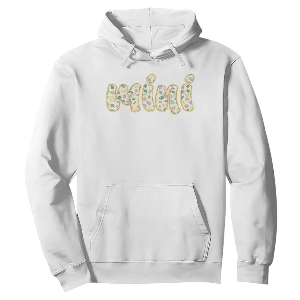 Autism Mini Hoodie Autism Support Mental Health Puzzle Glitter Print