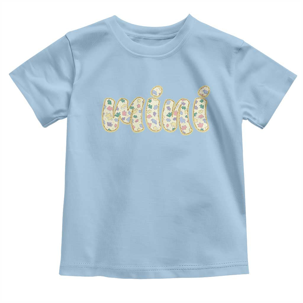 Autism Mini Toddler T Shirt Autism Support Mental Health Puzzle Glitter Print