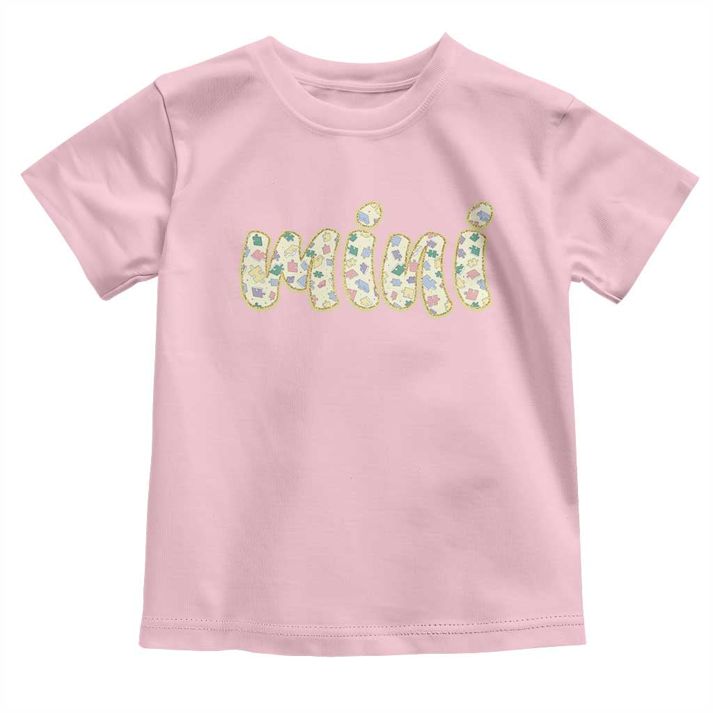 Autism Mini Toddler T Shirt Autism Support Mental Health Puzzle Glitter Print