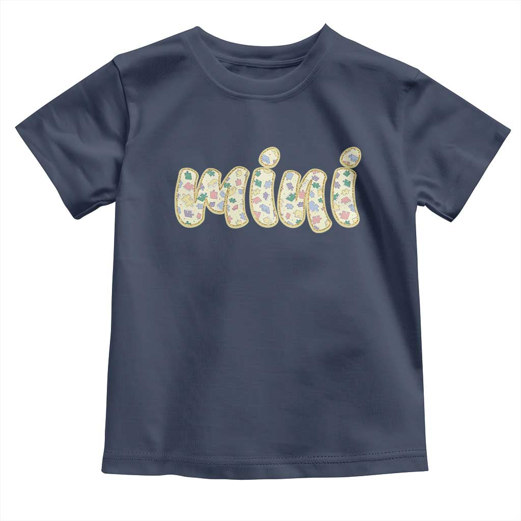 Autism Mini Toddler T Shirt Autism Support Mental Health Puzzle Glitter Print