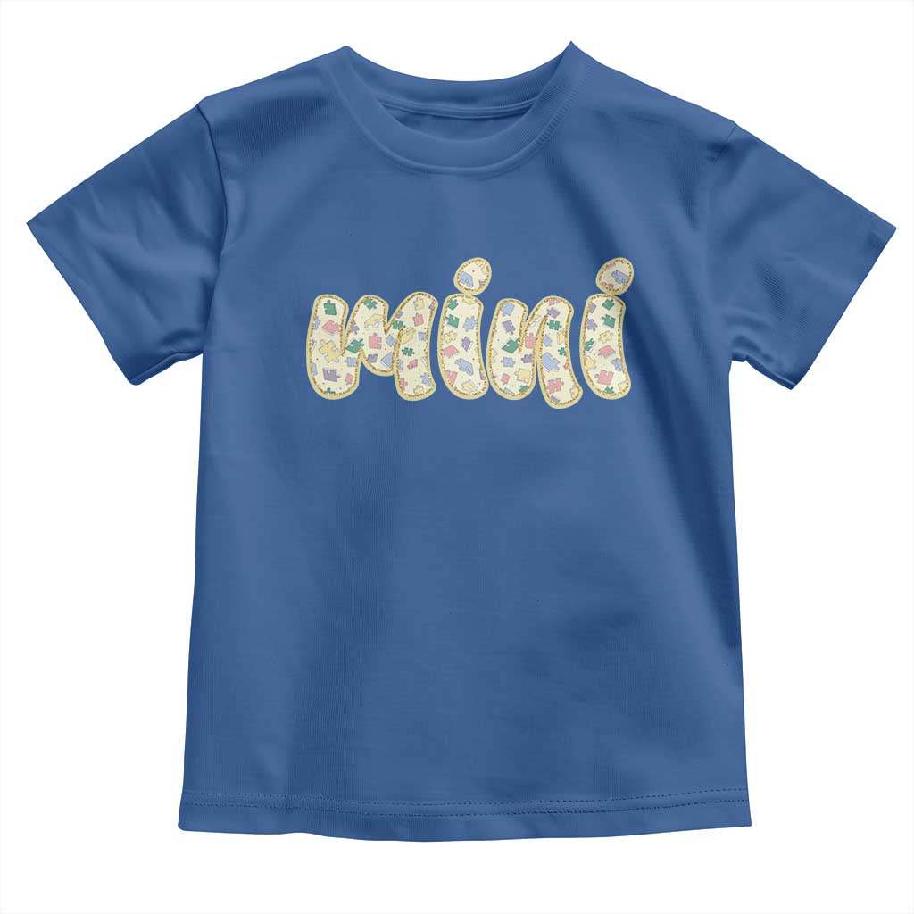 Autism Mini Toddler T Shirt Autism Support Mental Health Puzzle Glitter Print
