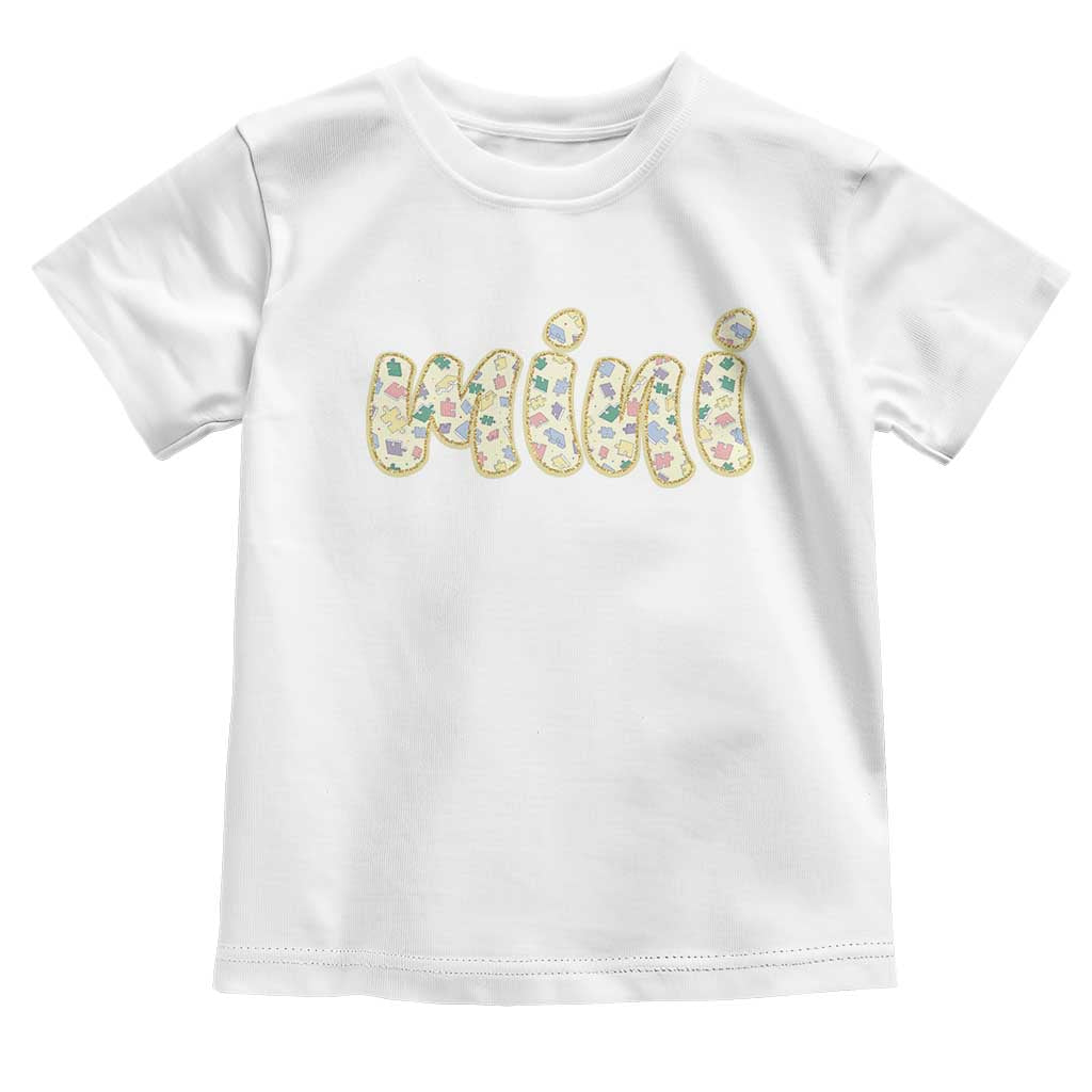 Autism Mini Toddler T Shirt Autism Support Mental Health Puzzle Glitter Print