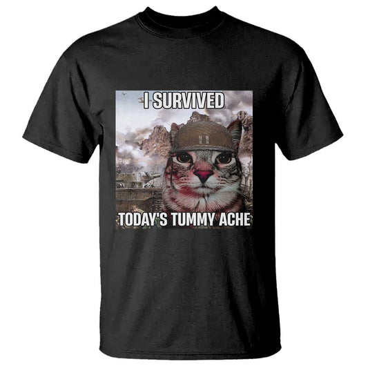 funny-i-survived-todays-tummy-ache-t-shirt-war-cat-meme