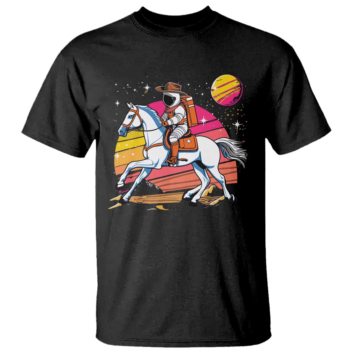 astronaut-cowboy-t-shirt-spaceman-planets-space-galaxy-western-style