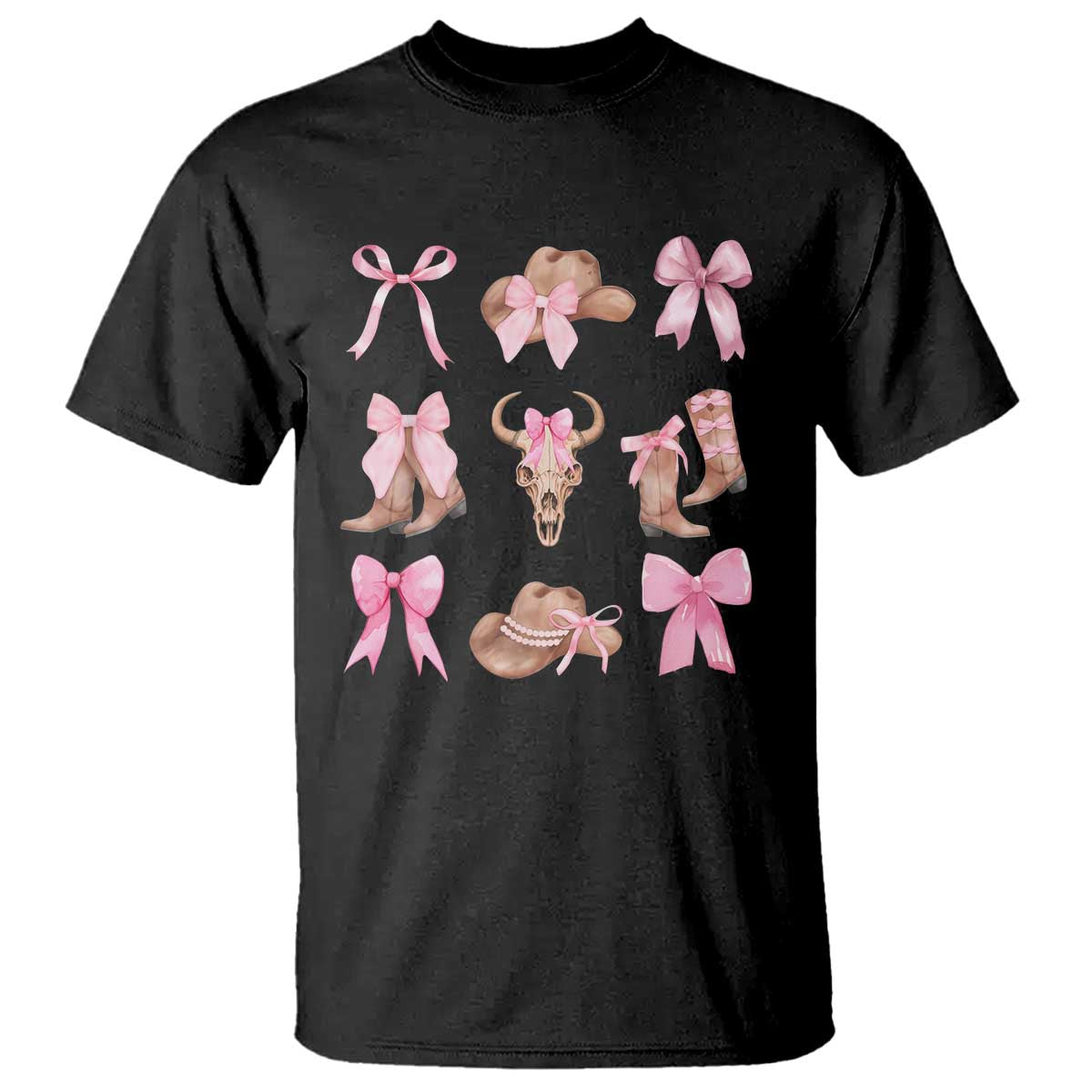 cowgirl-coquette-t-shirt-pink-bow-cowboy-hat-boots-western-country