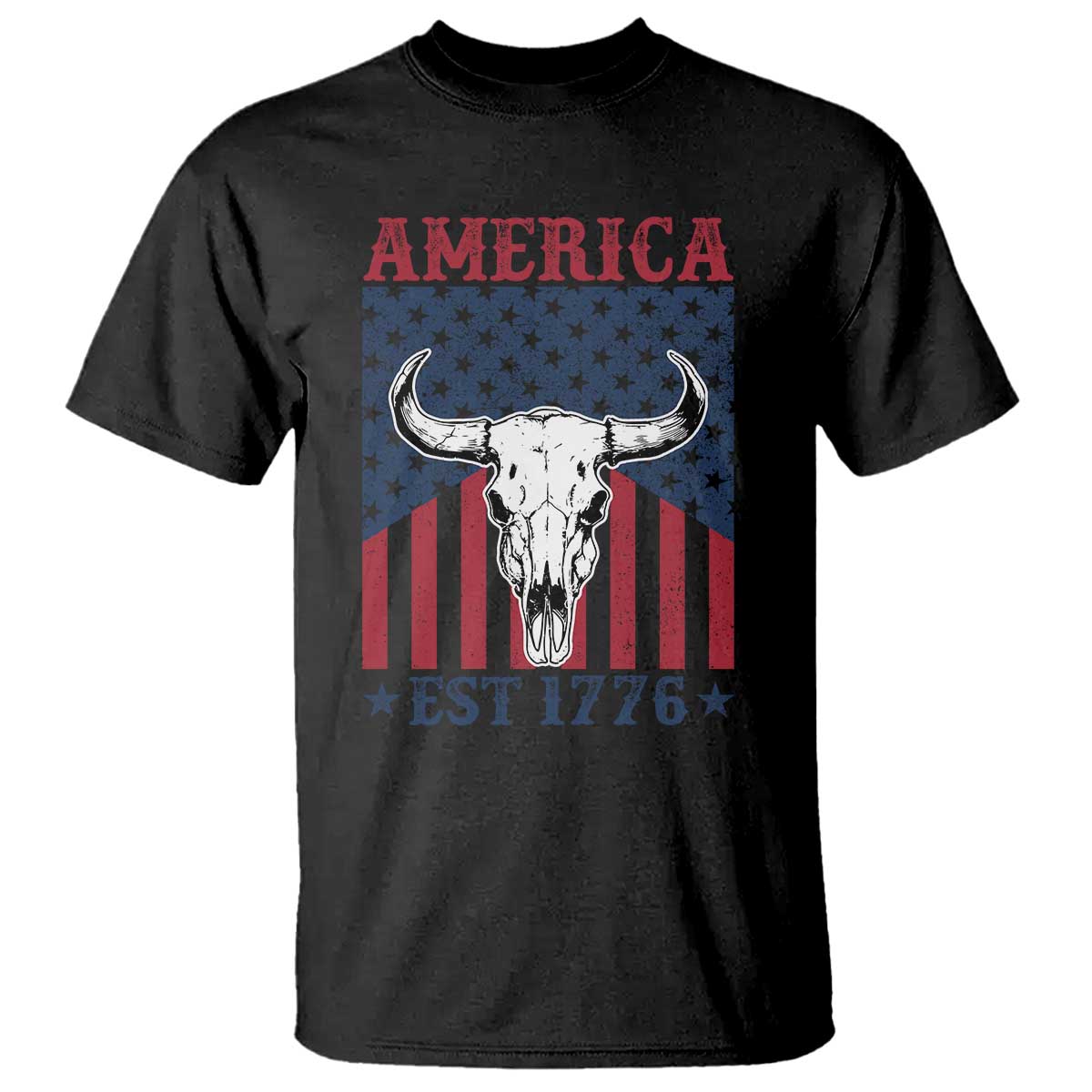 funny-4th-of-july-western-t-shirt-america-est-1776-long-horn-skull