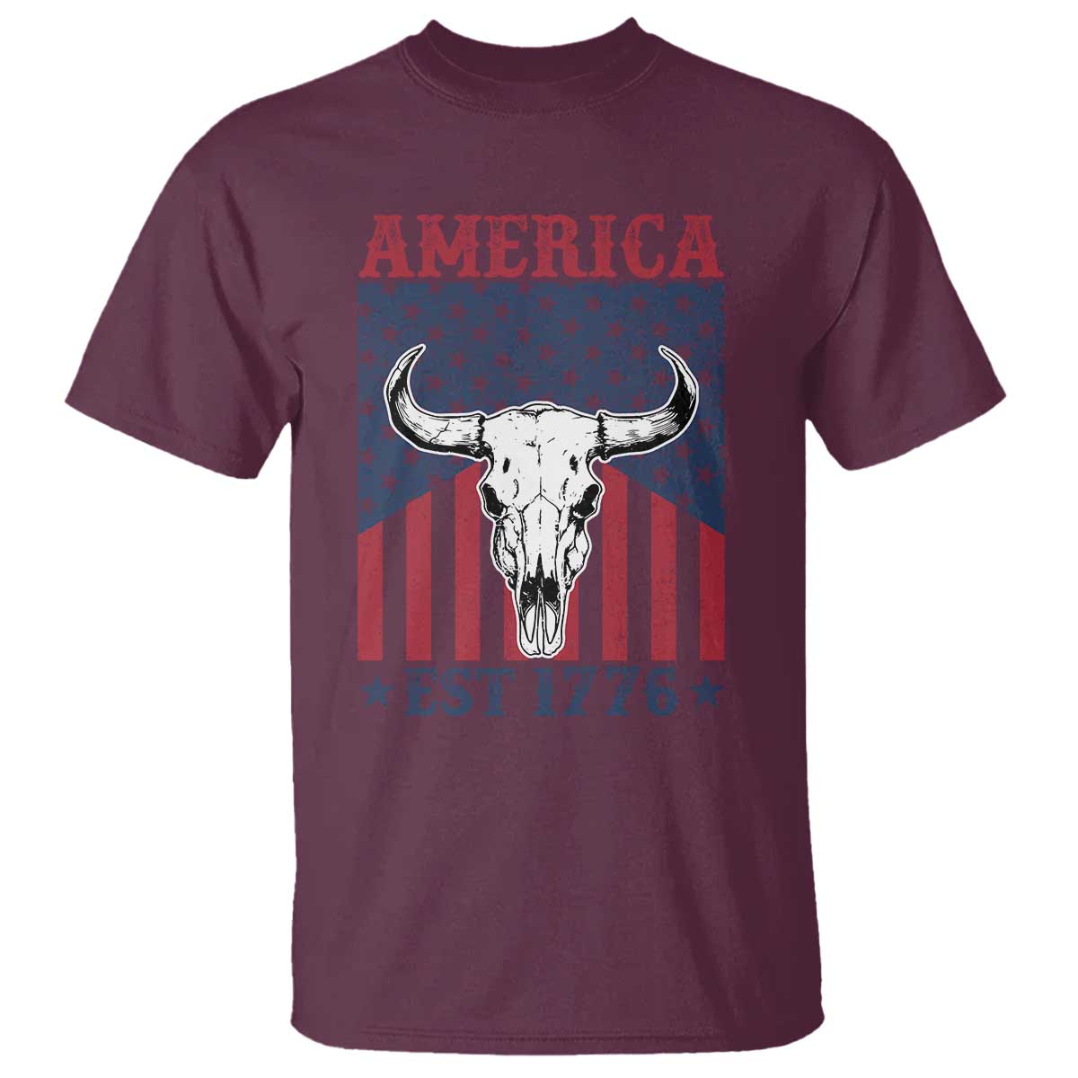 funny-4th-of-july-western-t-shirt-america-est-1776-long-horn-skull