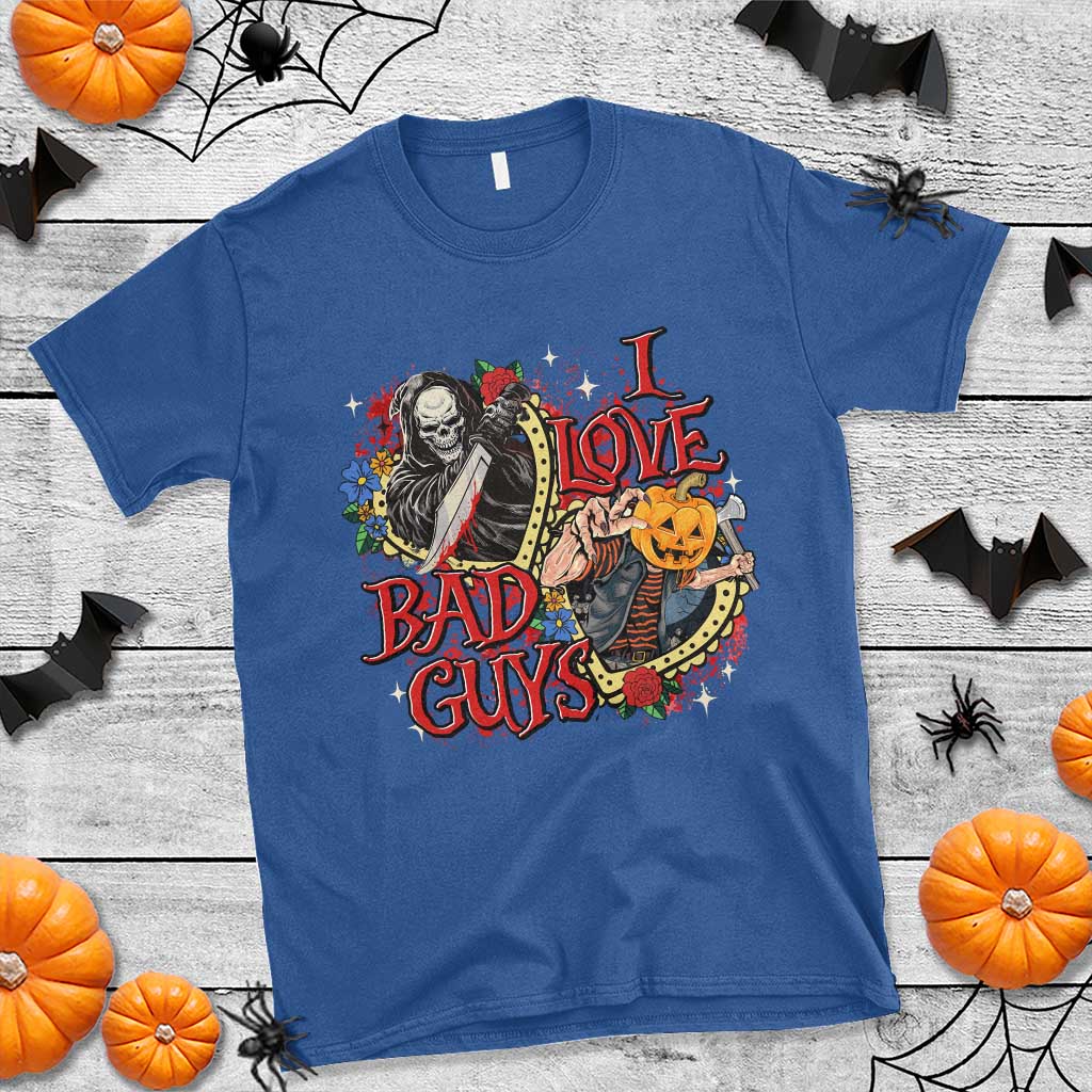 funny-halloween-t-shirt-i-love-bad-guys-scary-murderer-horror-skeleton-pumpkin-heart-rose