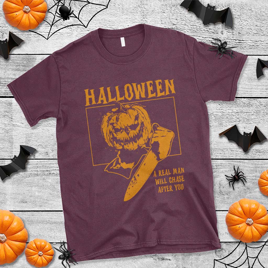 funny-halloween-t-shirt-a-real-man-will-chase-after-you-pumpkin-knife-murderer
