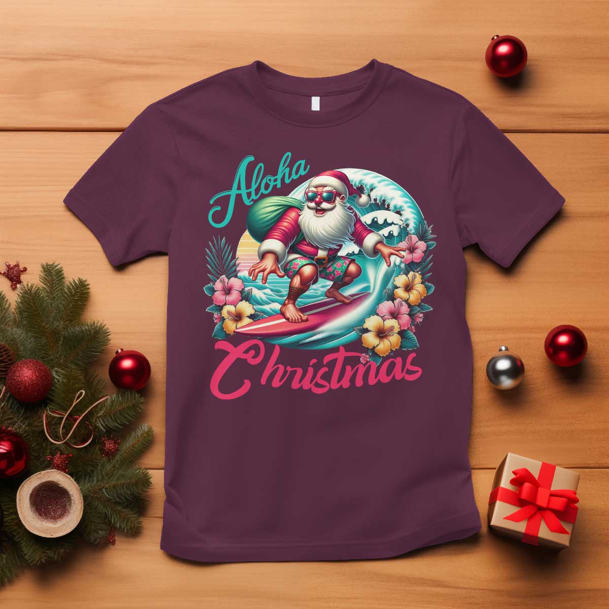 xmas-in-hawaii-t-shirt-aloha-christmas-santa-surfing-hibiscus-flower
