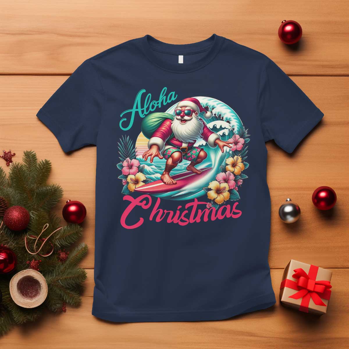 xmas-in-hawaii-t-shirt-aloha-christmas-santa-surfing-hibiscus-flower