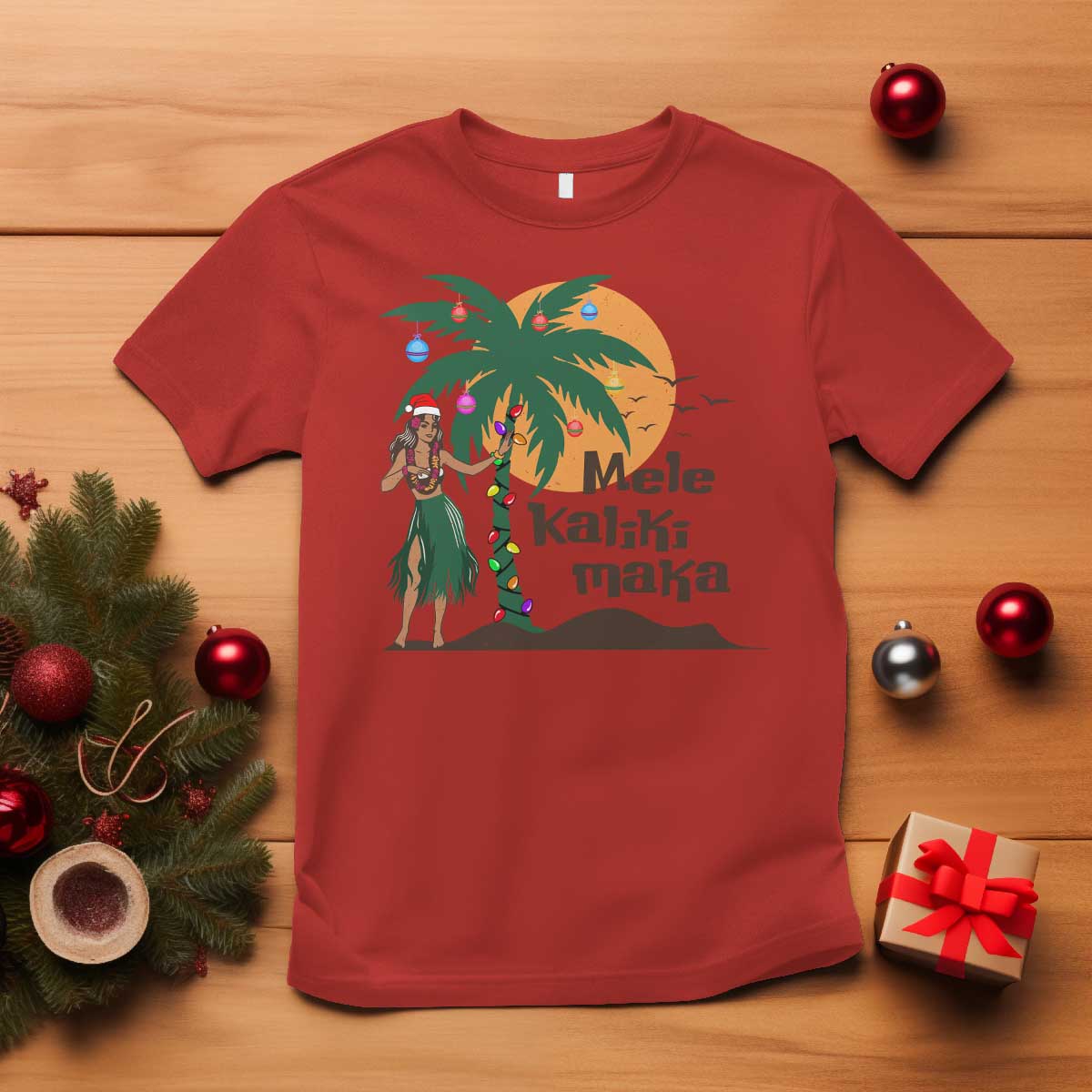 christmas-in-hawaii-t-shirt-mele-kalikimaka-retro-hula-girls-santa-hat-xmas