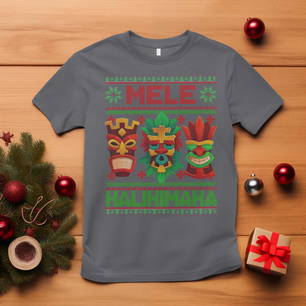 christmas-in-hawaii-t-shirt-mele-kalikimaka-ugly-tikis-kakau-tattoo