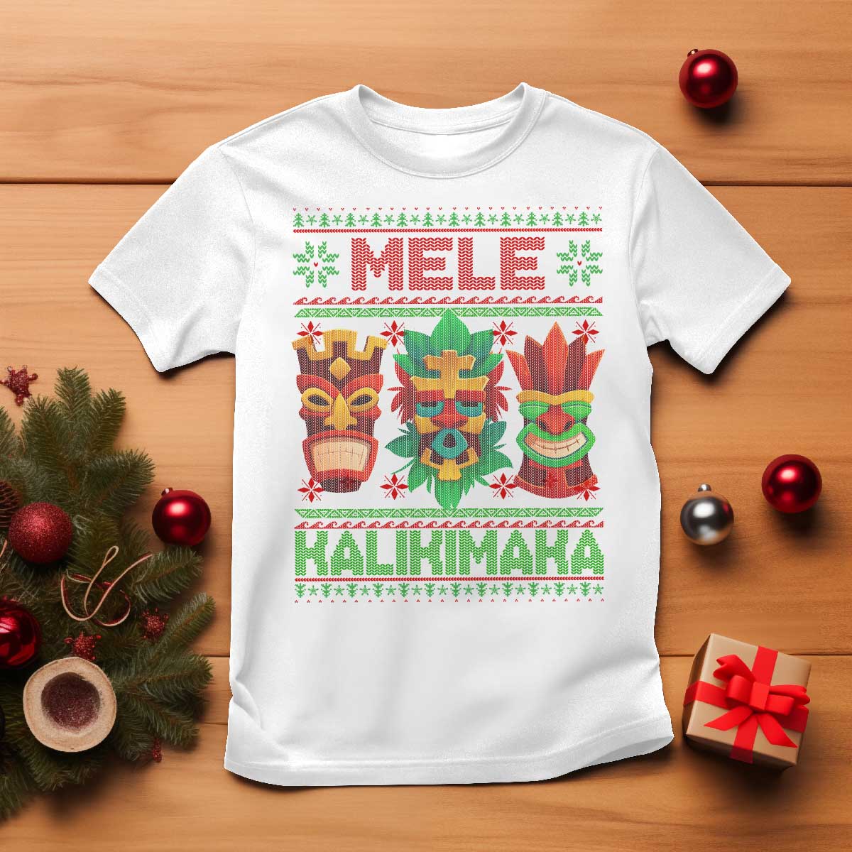 christmas-in-hawaii-t-shirt-mele-kalikimaka-ugly-tikis-kakau-tattoo