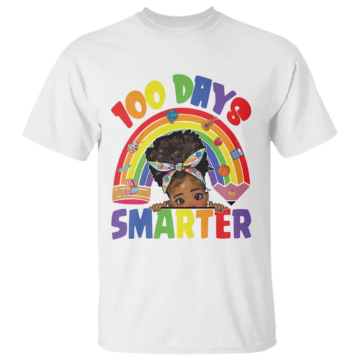 funny-100-days-smarter-afro-african-american-girl-t-shirt