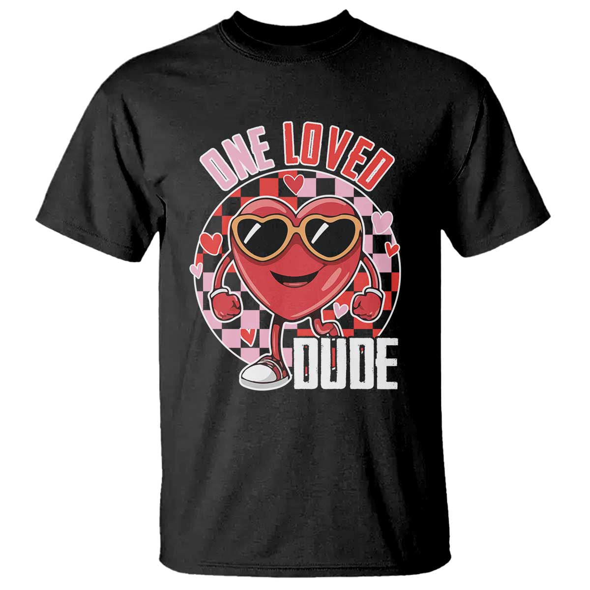 funny-valentines-day-t-shirt-one-loved-dude-cute-heart-checkerboard