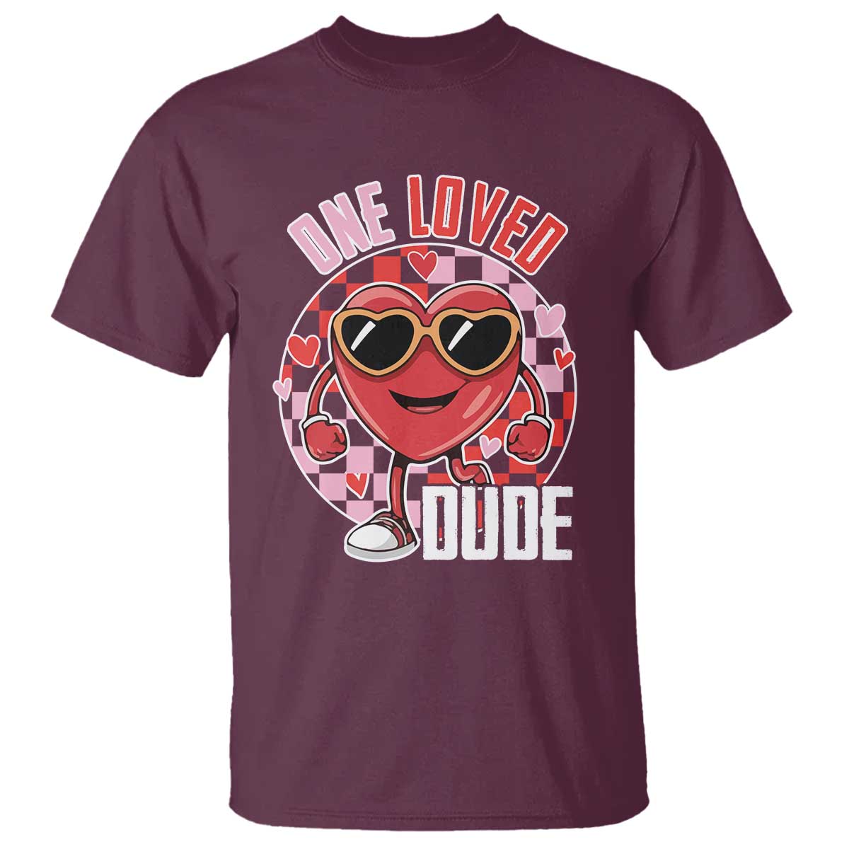 funny-valentines-day-t-shirt-one-loved-dude-cute-heart-checkerboard