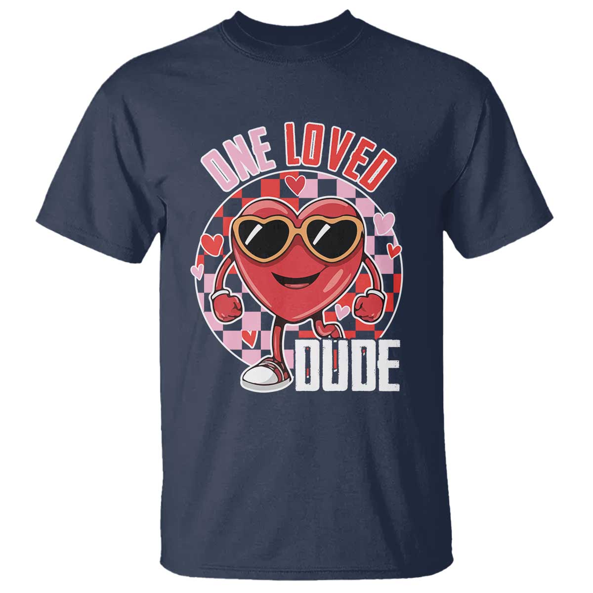 funny-valentines-day-t-shirt-one-loved-dude-cute-heart-checkerboard