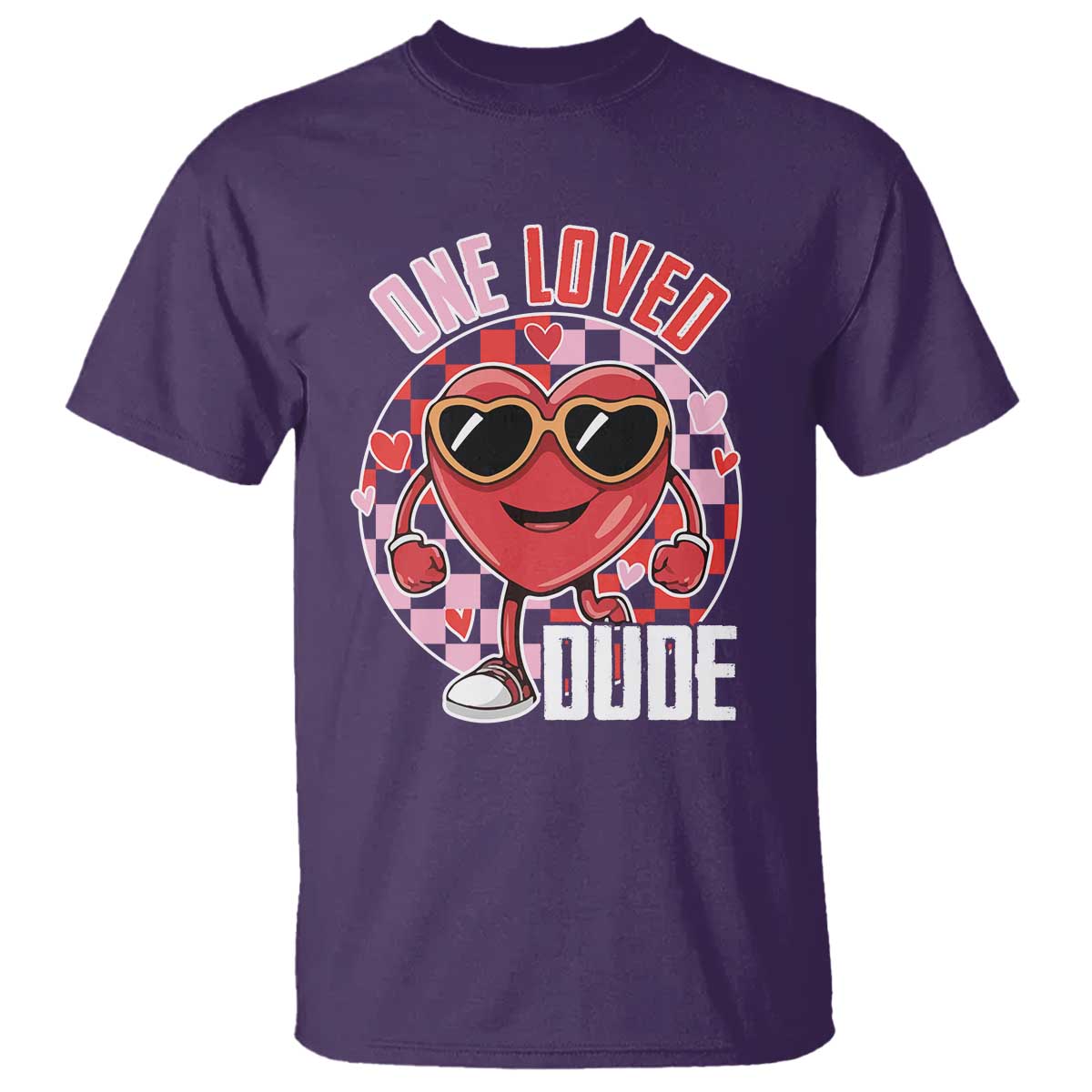 funny-valentines-day-t-shirt-one-loved-dude-cute-heart-checkerboard
