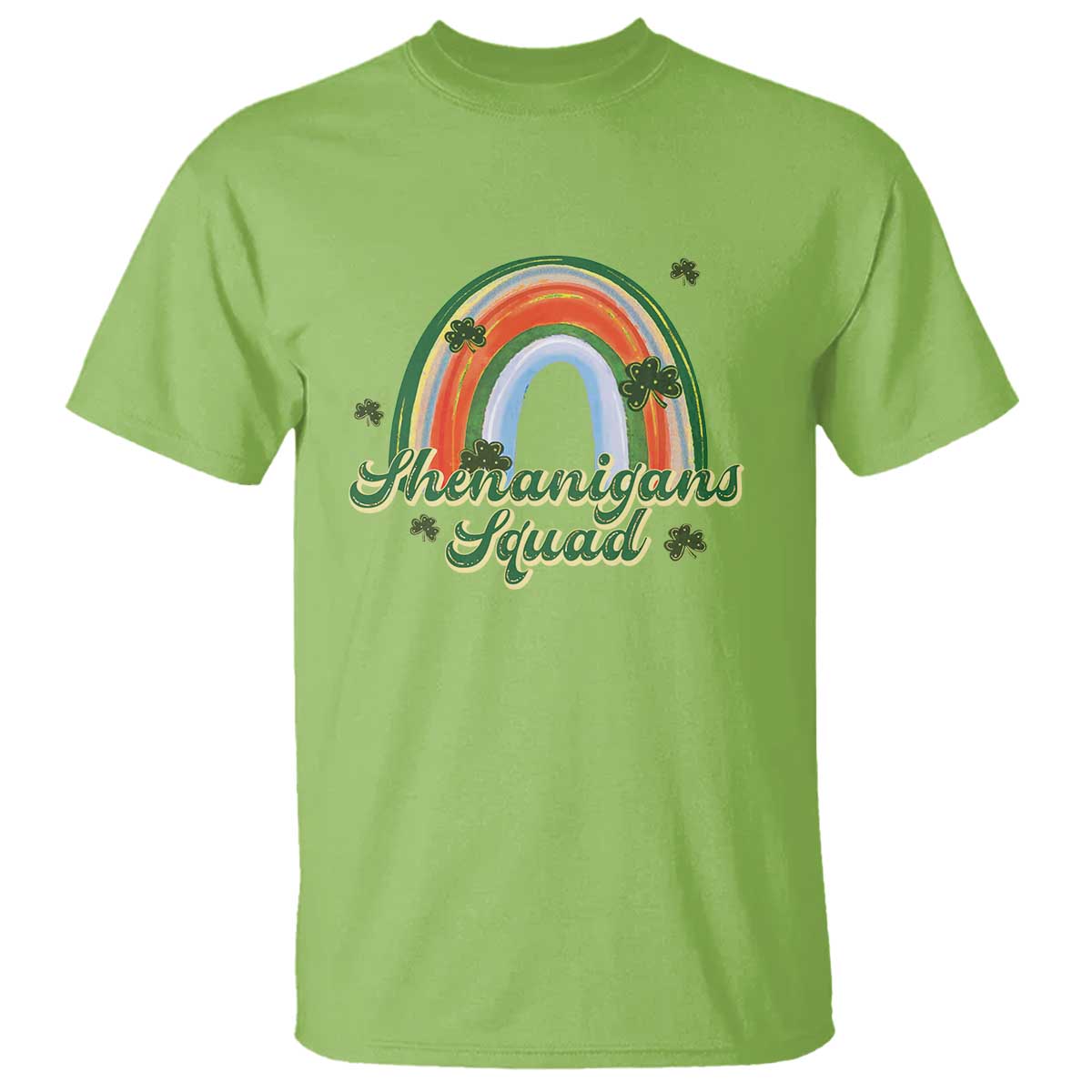 funny-st-patricks-day-shenanigans-squad-t-shirt-rainbow-shamrock