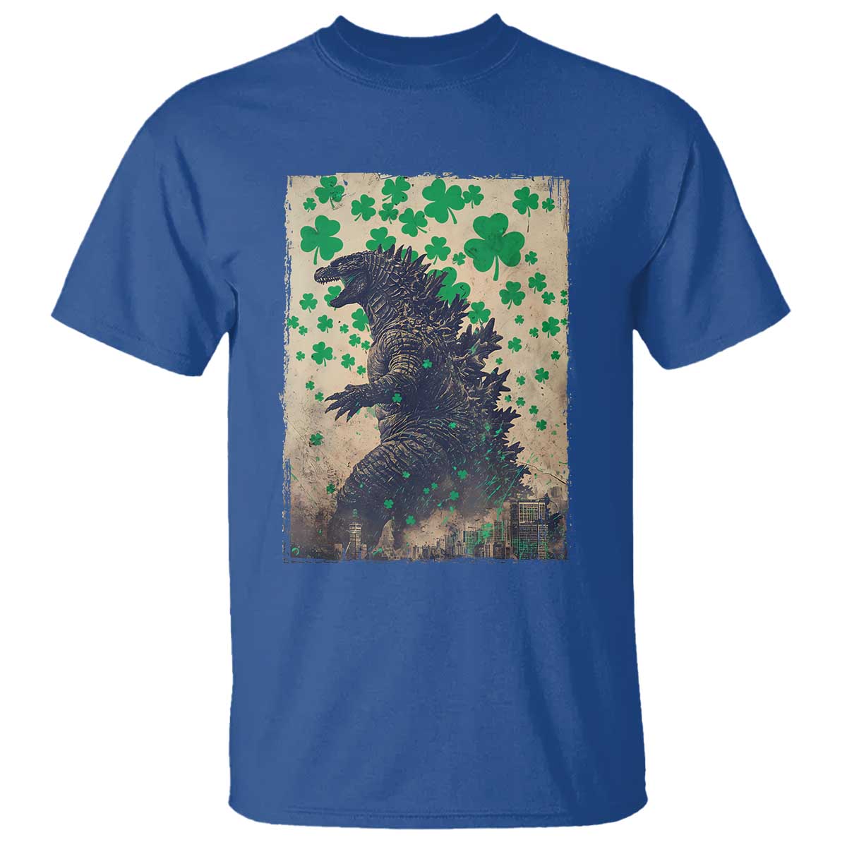 funny-st-patricks-day-japanese-giant-monster-t-shirt-vintage-shamrock